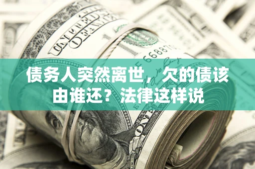 武汉债务人突然离世,欠的债该由谁还?法律这样说 武汉债务人突然离世,欠的债该由谁还?法律这样说