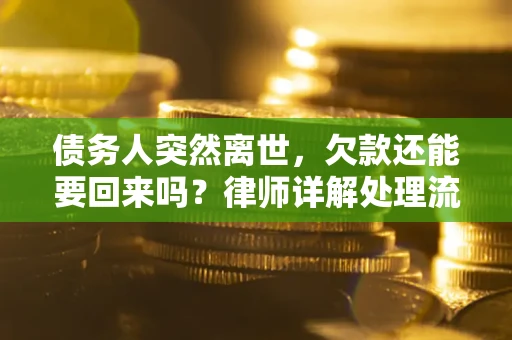 武汉债务人突然离世,欠款还能要回来吗?律师详解处理流程 武汉债务人突然离世,欠款还能要回来吗?律师详解处理流程